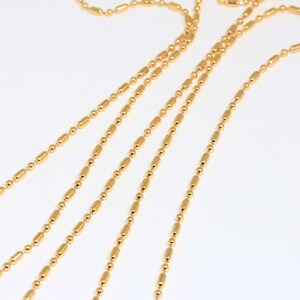 2mm 24k Shiny Gold Ball Chain, Soldered Ball Chains, Bead Chains, Satellite Chain, Soldered Ball Chains, Gold Plated Chains, MBGBXB198-8