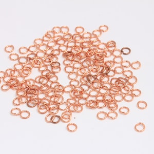 0,8x5mm Raw Copper Jump Rings, Connectors, Open Jump Rings, Bulk Copper Jump Rings, Jewelry Making Supplies, Copper Findings, MBGROSE84