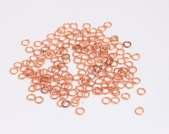 0,8x5mm Raw Copper Jump Rings, Connectors, Open Jump Rings, Bulk Copper Jump Rings, Jewelry Making Supplies, Copper Findings, MBGROSE84