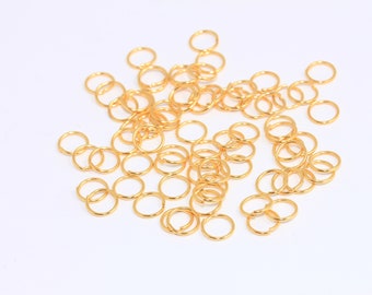 100pcs Anneaux De Saut 10mm Plaqué Or 24K PH PandaHall - Connecteurs Pour Fabrication Bijoux DIY