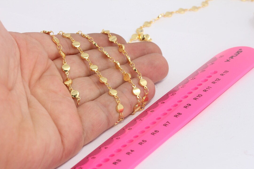 45mm Light Gold Bar Chain Gold Soldered Chain Ankle Etsy