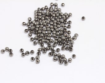 3mm Gunmetal Ball Beads, Spacer Beads, Mini Ball Beads, Bracelet Beads, Gunmetal Beads, Gunmetal Plated Findings, MBCR159
