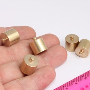 13x15mm Raw Brass End Caps, End Cap, Cord End, Tassel Caps, Tube End Cap, Large End Caps, Raw Brass Findings, MBGBXB419-4