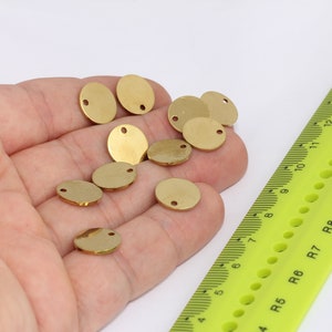 Raw Brass Coins, Round Charms, Brass Disc Charms, Personalized Disc, Stamping Tag, Coins, B, Raw Brass Findings,  MBGALS27