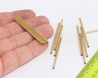 Tubos cuadrados de latón crudo, Cuentas de tubo cuadradas, Cuentas de tubo, Tubos de latón crudo, MBGTBR65