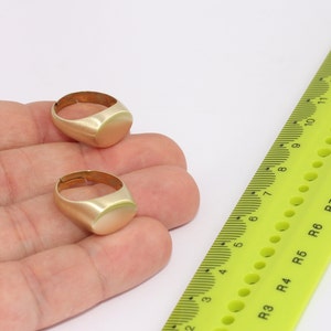 17mm Raw Brass Ring, Nameplate Ring, Adjustable Brass Ring, Band Rings, Raw Brass Rings, Customized Ring, Raw Brass Findings,  MBGLA12