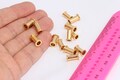 24k Shiny Gold Plated Tubes, Bead Core, Inner 4mm, Channel Bead Cores, Gold Tube Beads, Bracelet Tubes, Gold Plated Findings, MBGAE122 product logo