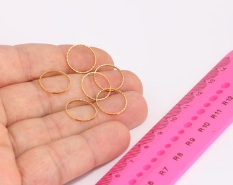 Anello in oro lucido da 14 mm, connettori, connettore, cerchi placcati in oro, connettori, ciondoli, MBGBRT70