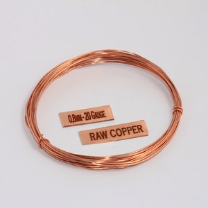 0,8mm - 20 Gauge Raw Brass And Copper Wire, Jewelry Wrapping Wire, Wholesale Jewelry Supplies, 5 Meters Roll Wire, Jewelry Supplies, MBGWR3