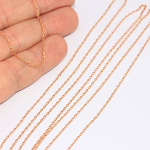 1,3mm Raw Brass Cable Chains, Tiny Brass Rolo Cable Chains, Brass Rolo Chain, Bulk Lot Chains, Raw Brass Findings, MBGBXB104