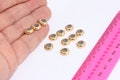 5x10mm 24k Shiny Gold Rubber Stopper, Connector, Rondelle, Gold Plated Findings, MBGFNL137 product logo