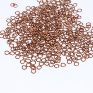 0,7x4mm Raw Copper Jump Rings, Connectors, Open Jump Rings, Bulk Copper Jump Rings, Jewelry Making Supplies, Copper Findings, MBGDOM53