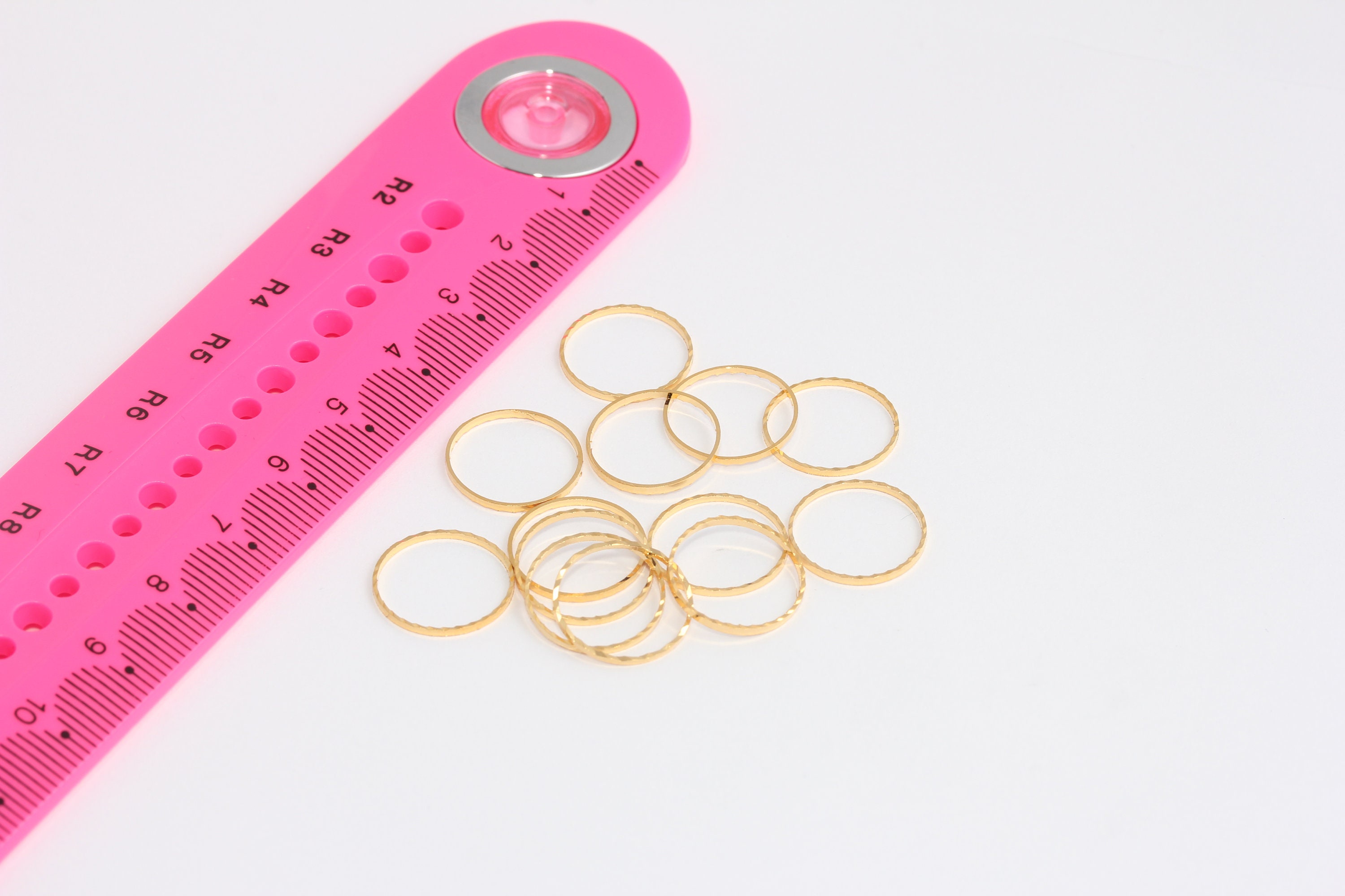 14mm Shiny Gold  Ring, Connectors,  Connector, Gold Plated Hoops,  Connectors, Gold Plated Findings, MBGBRT70