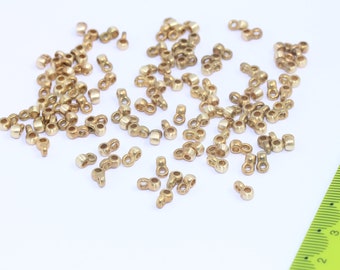 6,5mm Raw Brass Pendant Bail, Pinch Bail Necklace Pendant, Pendant Bail Connectors, Connector Spacer Beads, Raw Brass Findings, MBGAG28