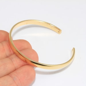 5x155mm Raw Brass Flat Bracelet, Brass Cuff Bracelet Open Cuff Bracelet, Flat Bracelet Bangle, Raw Brass Findings, MBGTVF25