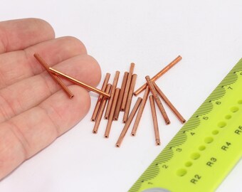 CopperTubes, Tube Beads, Long Tube Beads, Round Tubes, Bracelet Tubes, Spacer Tubes, Copper Findings MBGTBR78