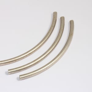 6x110Antique Silver Curved Tubes, Tube Charms, Round Curved Tubes, Tube Necklace, Necklace Pendant, Silver Plated Findings, MBGTBP6