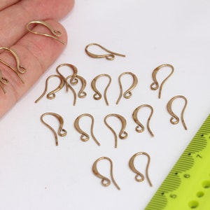 8x15mm Raw Brass Earring Hooks, Fish Hooks, Ear Wires, French Hook Earrings, Brass Earrings, Earrings Findings,  MBGCHK295