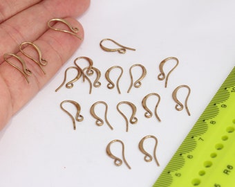 10 Pcs Raw Brass Earring Hooks, Fish Hooks, Ear Wires, French Hook Earrings, Brass Earrings, Earrings Findings,  MBGCHK295