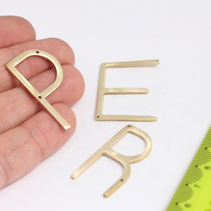 27x35mm Raw Brass Letter Charm, Initial Charms, Huge  MBGYSF-1