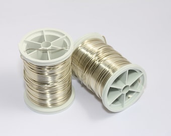 Alambre rodiado de calibre 20 de 0,8 mm, alambre para envolver joyas, suministros de joyería al por mayor, rollo de alambre de 5 metros, suministros de joyería de plata, MBGWR7