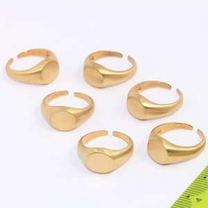 17mm Raw Brass Ring, Nameplate Ring, Adjustable Brass Ring, Band Rings, Raw Brass Rings, Customized Ring, Raw Brass Findings, MBGHRN21