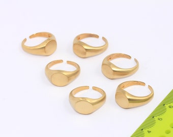17mm Raw Brass Ring, Nameplate Ring, Adjustable Brass Ring, Band Rings, Raw Brass Rings, Customized Ring, Raw Brass Findings, MBGHRN21