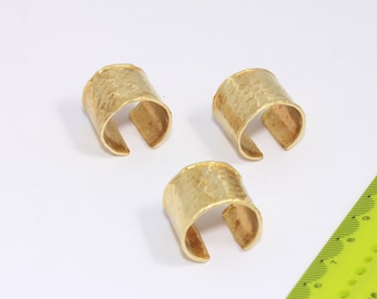 19-20mm Raw Brass Rings, Adjustable Ring Settings, Statement Cuff Rings, Hammered Ring,  Brass String Ring, Raw Brass Findings, MBGLA10