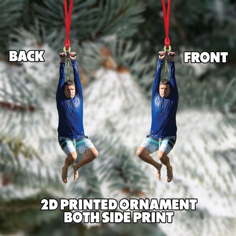 I Think You Should Leave Zip Line Acrylic Christmas Ornament, Funny Meme Ornament Christmas Gift, Tim Robinson Ornament, ITYSL image 2