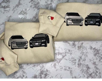 Custom Embroidered Car Hoodies, Personalized Embroidered Car Sweatshirt, Car Photo Embroidered sweater, Favorite Car custom, Car Lover Gift