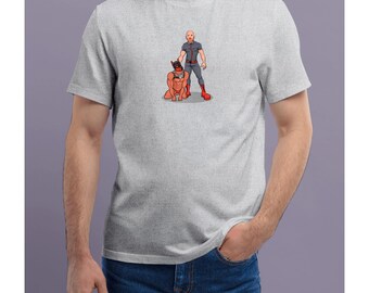 Maglietta Papà e Cucciolo - Grigio Melange Chiaro