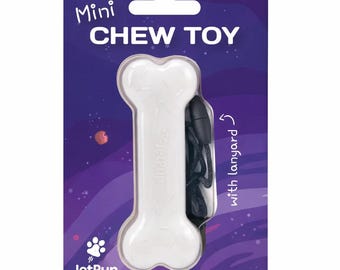 Mini hueso masticable con cordón - Blanco