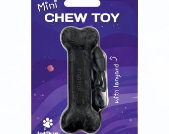 Mini hueso masticable con cordón - Negro