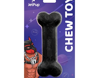 Juguete masticable de hueso negro para cachorros humanos