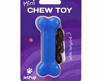 Mini hueso masticable con cordón - Azul