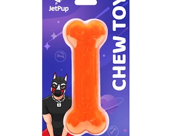 Juguete masticable de hueso naranja para cachorros humanos