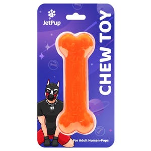 Orange Bone Chew Toy for Human Puppies