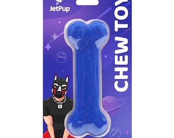 Juguete masticable de hueso azul para cachorros humanos