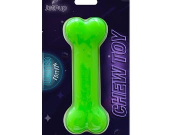 EDICIÓN LIMITADA* Juguete masticable de hueso verde galáctico para cachorros humanos