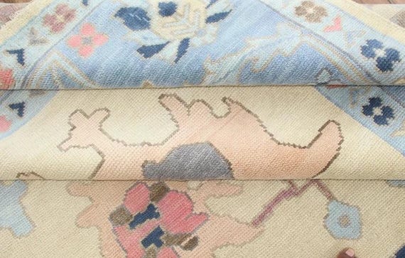 Exquisite Beige Oushak Rug | Hand-Knotted Soft New Zealand Wool | Modern Design Home Decor | All Custom Sizes Available 9x12, 10x13, 12x15