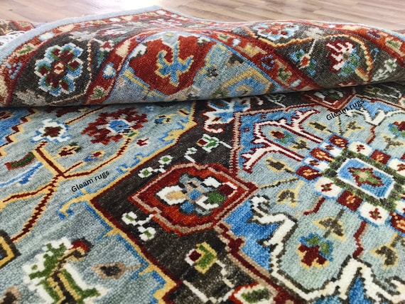 Hand Knotted Super Serapi Rug: Antique Oushak Style