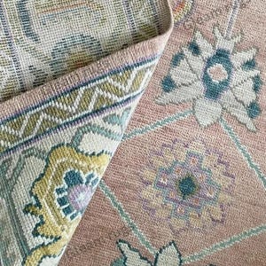 Eye Catching Vintage Style Oushak Hand Knotted Rug 5x8, 6x9, 8x10, 9x12, 10x14 ft Handmade Rugs for Living Room, Bedroom, Office and more!
