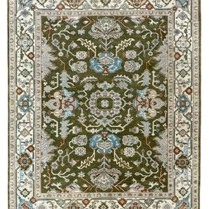 Elegant Modern Oushak Turkish Hand Knotted Rug 4x6 5x8 6x9 8x10 9x12 10x14 ft Handmade Rugs for Living Room Office Elegant rug