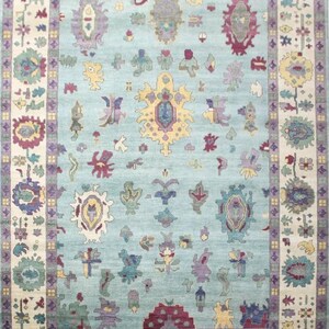 Modern Oushak Hand Knotted Rug 4x6 5x8 6x9 8x10 9x12 10x14 ft Handmade Rugs for Living Room Office Kids Room Bed Room Elegant rug
