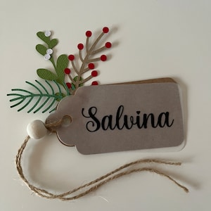 Etiquetas personalizadas para paquetes de regalo de Navidad Etiquetas para nombres de lugares de bodas