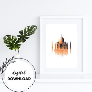 Taj Mahal With Reflection Magical Sight Timeless Beauty Instant Download A4 & A3