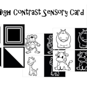 80 Sensory flashcard, high contrast, visual stimulation, printable montessori, black and white, bianco e nero
