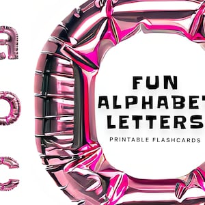 Flashcard alfabetiche stampabili, Schede stampabili ABC coinvolgenti per l&#39;apprendimento prescolare dei bambini, Risorse per l&#39;istruzione domiciliare, Materiale Montessori