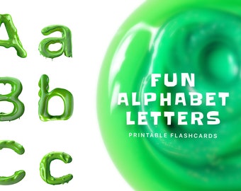 Alphabet flashcards, Engaging ABC printable cards for toddler preschool learning, Homeschooling resource, Montessori material, Printable