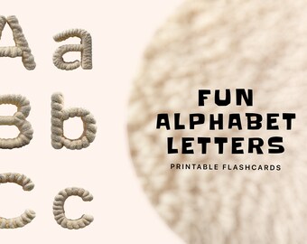 Printable alphabet flashcards, Engaging ABC printable cards for toddler preschool learning, Homeschooling resource, Montessori material